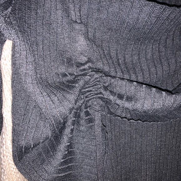 SHEIN | gray ruched sweater top - Picture 3 of 4